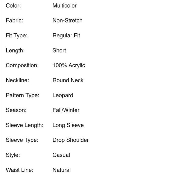 ✨HP✨Drop Shoulder Leopard Sweater Dress✨ - Picture 7 of 8